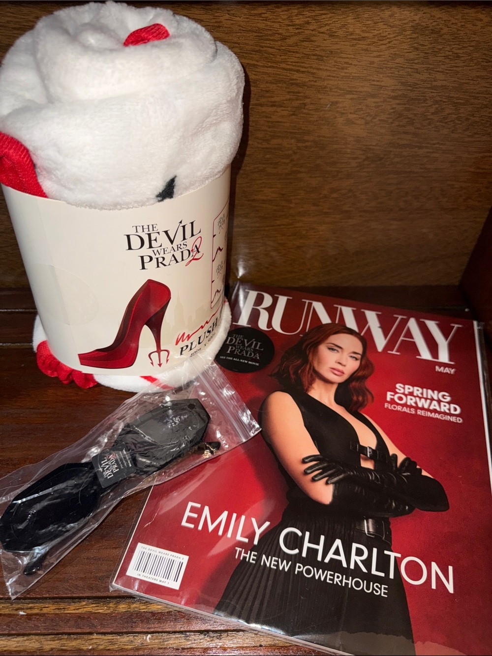 NWT- The Devil Wears Prada 2 Magazine, Sunglasses and the softest blanket